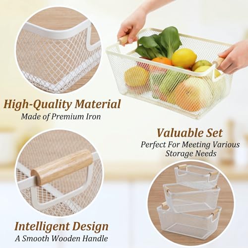 Noamus-3-Pack-Metal-Mesh-Baskets-with-Wood-Handle-Iron-Storage-Organizer-Basket-Cream-White-Wire-Countertop-Baskets-for-Organizing-Cabinet-Pantry-Closet-Bedroom-Kitchen3-Size