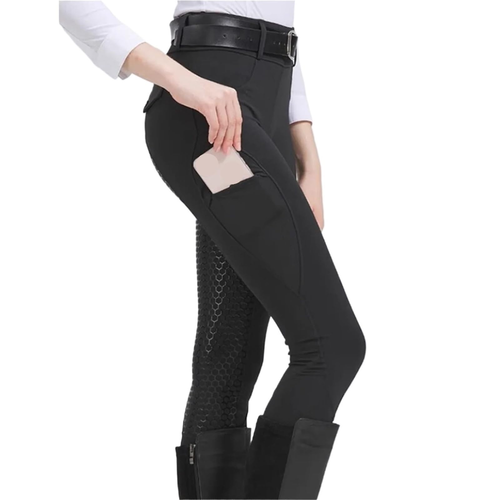 Pantalones de equitación for Hombre y Mujer, Totalmente Silicona, Alta Elasticidad Secado rápido para Ciclismo Y Deportes