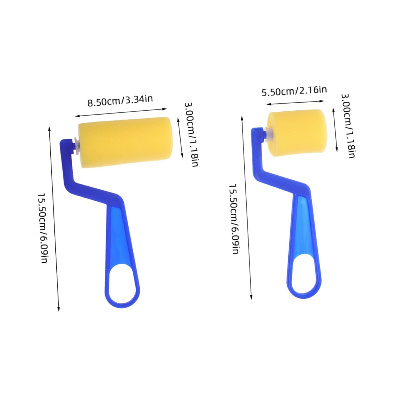 Uonlytech 4pcs Sponge Paint Brush for Ergonomic Handle Soft Material for Early Educational Graffiti and Art Projects Craft Supplies