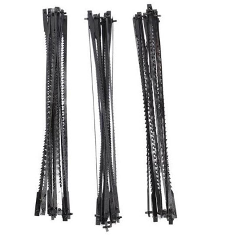 Metal Cutting Jig Blades, 127Mm Carbon Steel Fretsaw Blades Scroll Saw Blades with Cross Pin 15/18/24 Teeth Standard Fine Cut Saw Blades 36Pcs