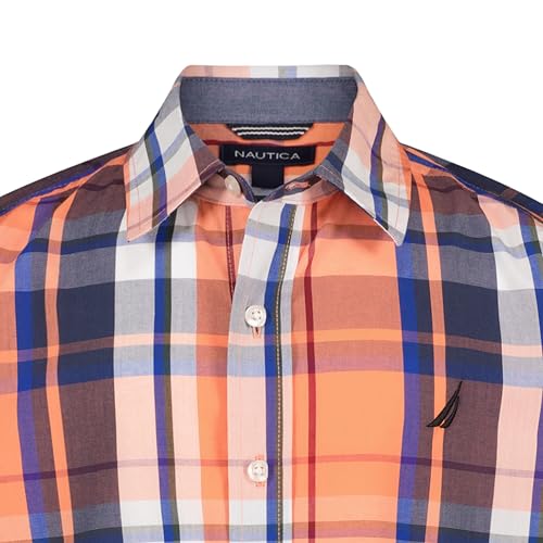 Image of Nautica Boys Long Sleeve Woven Button-Down Shirt, Comfortable, Classic Fit