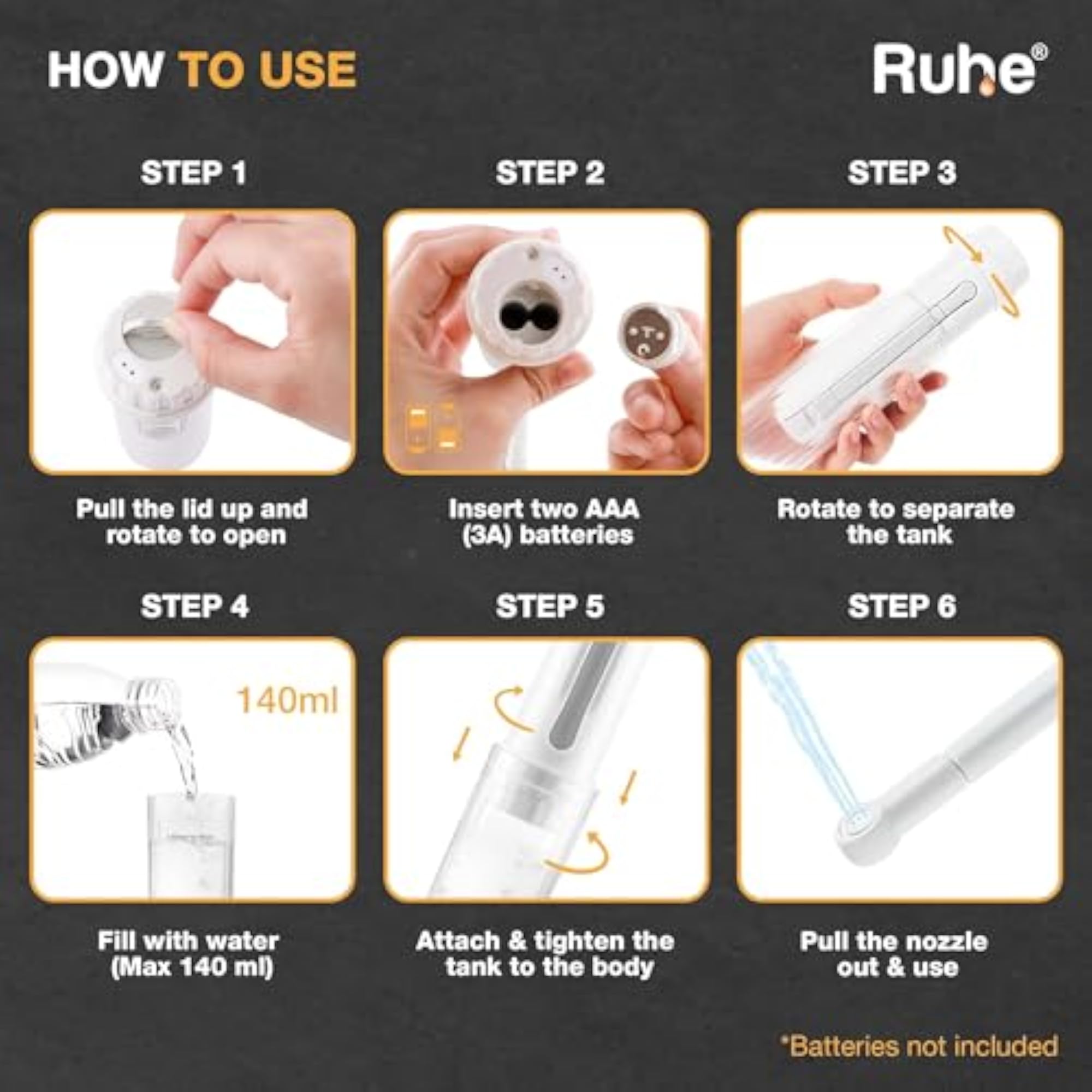 Portable Handheld Bidet 180 Adjustable 2 Modes