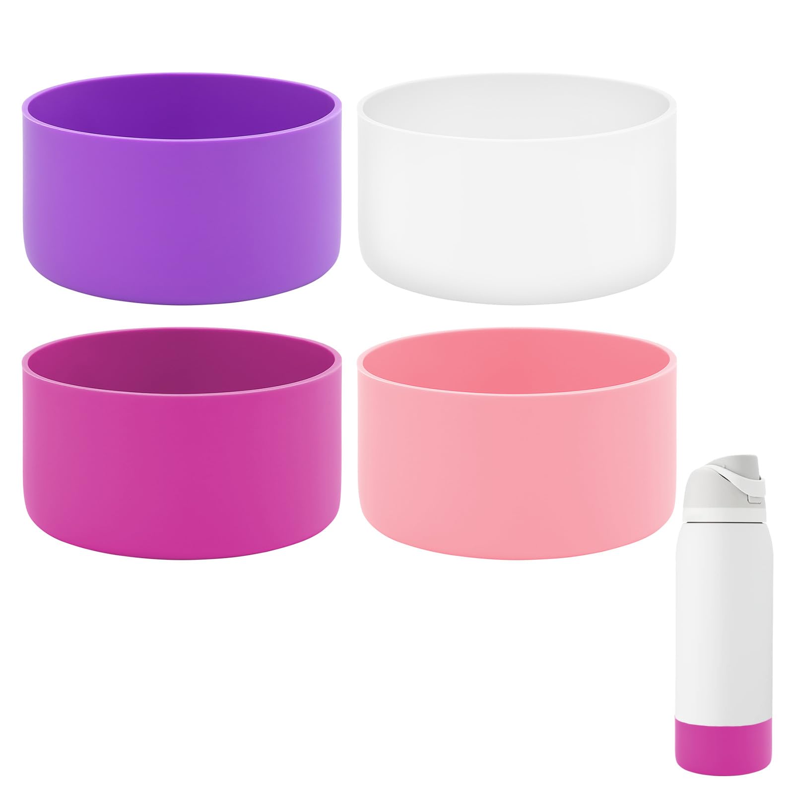 Silicone Water Bottle Boot, Anti-Slip Protective Sleeve for 40oz Water Bottle, Protects Stainless Steel Water Bottles, for Iron °Flask/Owala/Hydro Flask/FreeSip/Flip