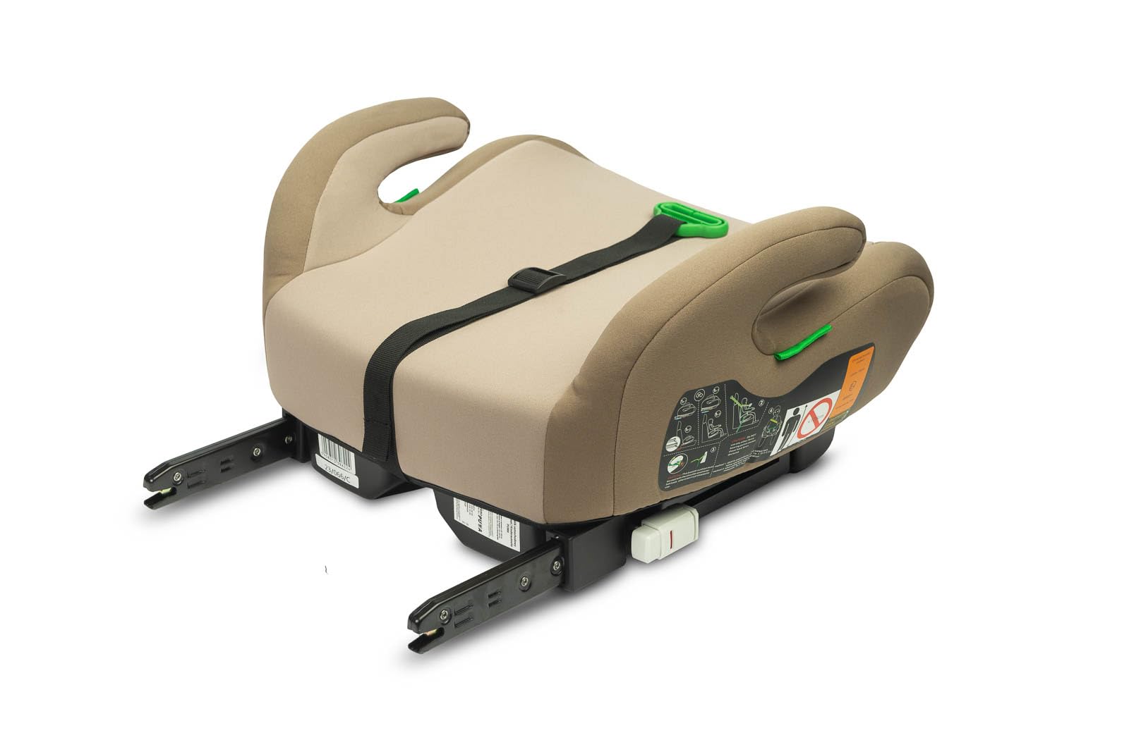 CARETERO - Auto Sitzerhöhung für Kinder - Autokindersitz PUMA - i-Size Homologation ISOFIX - für Kinder von 125-150 cm Größe - Richtige Körperhaltung Reisekomfort - Beige