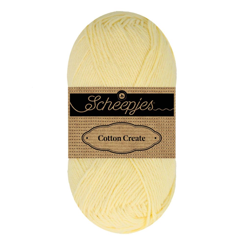 Scheepjes Cotton Create 50g - 508 Attach, Geel Brei- en Haakgaren