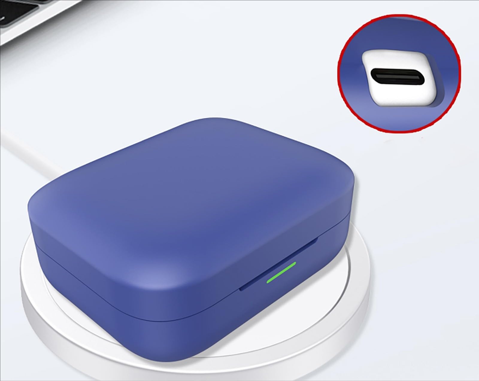 FTRONGRT Cover Compatibile con Realme Buds Air 8, Silicone Morbido, Antigraffio, Bluetooth Scatola per Cuffie Custodia Protettiva.Blu Navy FTRONGRT Cover Compatibile con Realme Buds Air 8, Silicone Morbido, Antigraffio, Bluetooth Scatola per Cuffie Custodia Protettiva.Blu Navy