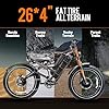 eAhora Romeo Pro Ⅲ 5600W Peak 50MPH Electric Bike for Adults, 60V 80AH Long Range Dual Motor Ebike with Full Suspension，Dual Hydraulic Disc Brake Caliper，26 * 4.0" Fat Tire，7-Speed #5