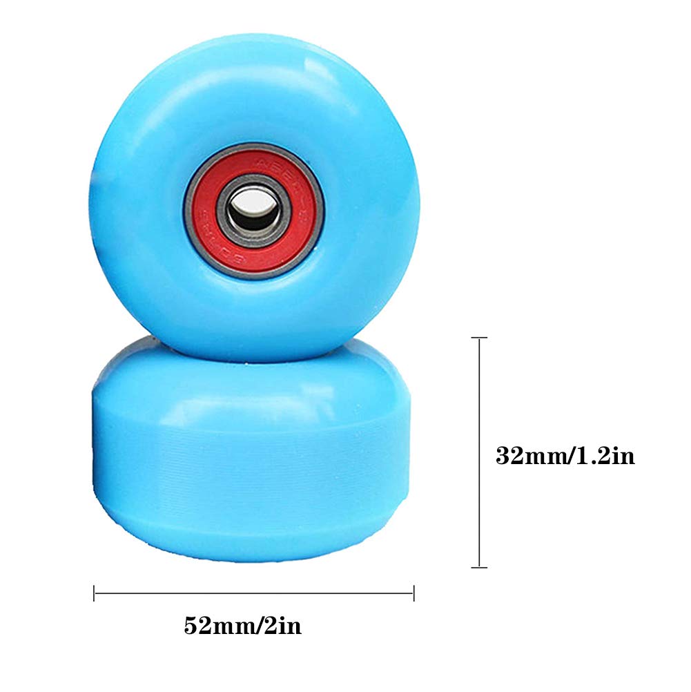 52X32mm Patinetas Longboard Cruiser Ruedas con PU ABEC-9 Rodamientos Longboard Skateboard Ruedas 4PCS