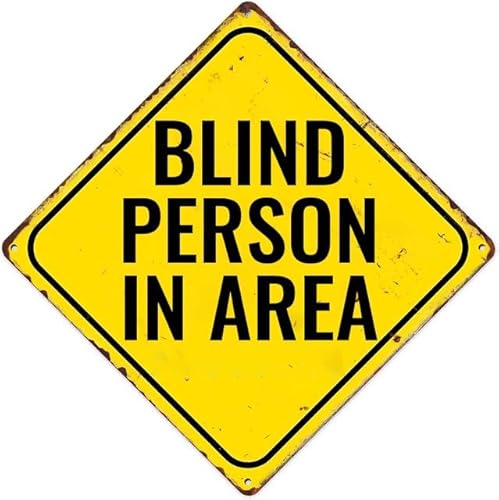 Blind Person In Area �r���e�[�W �u���L�Ŕ� ���g���T�C�� �A���~�Ŕ� �L�b�`�� �z�[�� �I�t�B�X �o�[ �J�t�F ���� 12X12�C���`