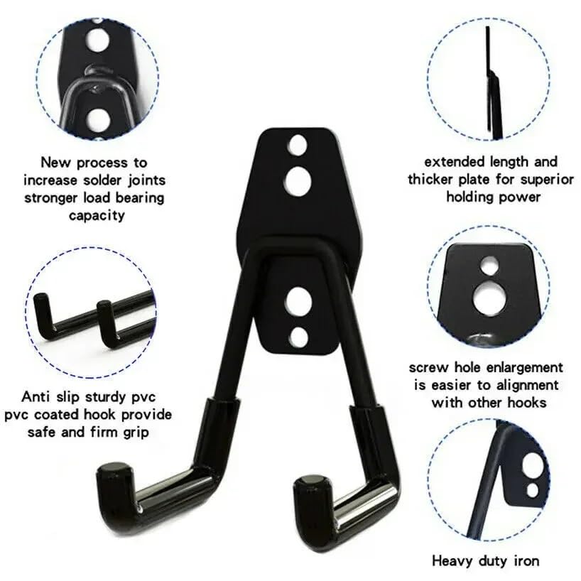 Support casque moto mural en métal robuste avec kit de fixation - 7