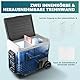 EUHOMY 50 Kompressor Kühlbox -20℃~20℃,12V Auto-Kühlschrank 12V DC/220V AC,Camping-Kühlschrank mit APP-Steuerung, Tragbarer Gefrierschrank mit Rädern für Camping, Reisen, Angeln, Outdoor