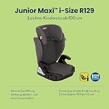 Graco Junior Maxi™ i-Size R129 Kindersitz, ca. 3,5 bis 12 Jahre (100 bis 150 cm), Kindersitzerhöhung, Kopfstütze höhenverstellbar, leicht, mit Getränkehalter, grau, Iron