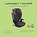 Graco Junior Maxi™ i-Size R129 Kindersitz, ca. 3,5 bis 12 Jahre (100 bis 150 cm), Kindersitzerhöhung, Kopfstütze höhenverstellbar, leicht, mit Getränkehalter, grau, Iron