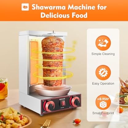 CLEADONG 3000w Edelstahl Gas Doner Kebab Machine Grill Grillmaschine, Gyrosgrill Tischgrill, Bbq Vertikalgrill Maschine, Elektro Döner Kebab Maschine Für Gegrillt Huhn Lamm Schweinefleisch – Bild 3