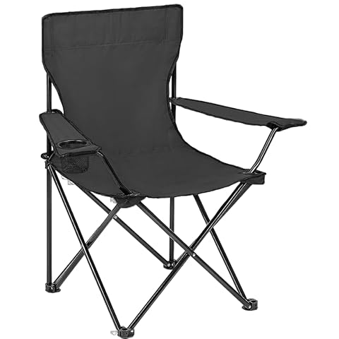 Efforias Lightweight Folding Camping Chair with Cup Holder Cover