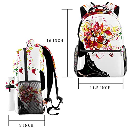Mochila para portátil floral perfecta para viajes universitarios y escapadas de fin de semana 2