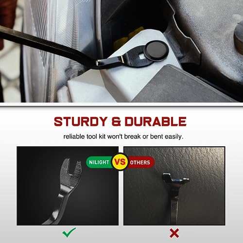 Image of Nilight 101Pcs Engine Under Cover Push-Type Retainer for Lexus &Toyota Clips 90467-07201 Front Bumper Nut Grommet Avalon & Camry 90189-06193 Liner Screw Bolt 90159-60477 with Fastener Remover