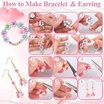1960Pcs Perles en Perle 6mm pour Bricolage, 28 Couleurs Perles Multicolores Perles Libres avec Trou pour Fabrication de Bijoux, Petites Perles de Remplissage pour Bricolage Bracelet Collier Boucles d'Oreilles
