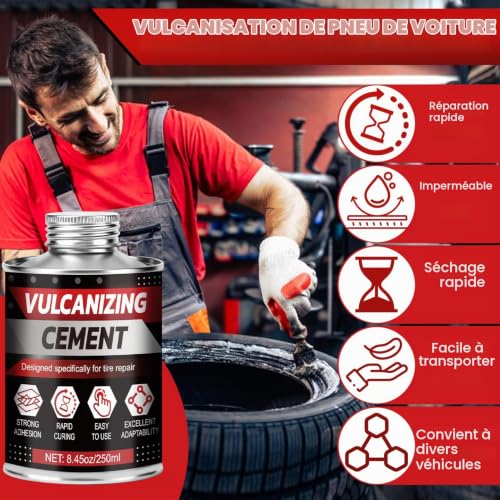 AllisWay Colle Vulcanisante Pneu, Répare Les Fissures Crevaisons des Pneus – vue 2
