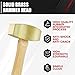 C&T 2 Pound Solid Brass Non-Sparking Hammer with Hickory Wood Handle, Non Marring, 2lb