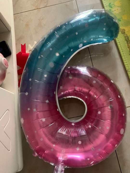 Image of Starry Sky Number 4 Balloon 40 Inch, 4th Birthday Party Decorations, Giant 4 Foil Balloon for Party Supplies