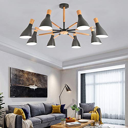 Espace gris 5 têtes plafonnier salon lustre cuisine suspension chic - 6