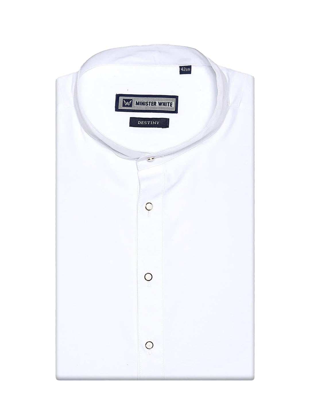 minister white Men’s White Cotton Regular Fit Chinese Collar Long Length Kurta Stylish Ethnic Kurta Destiny-picture-18