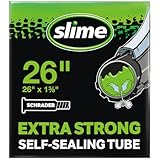 Slime 30044 Self-Sealing Smart Bike Tube, Schrader Valve (26 x 1-3/8 inches)
