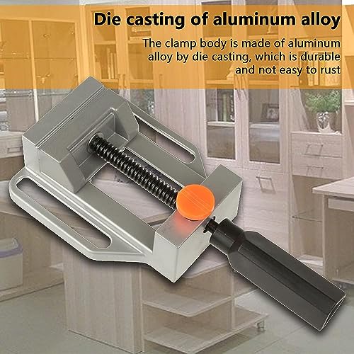 Image of AASONS Adjustable Drill Press Vice Clamp With Quick Release Mini Vice Drill Clamping Tool Size 60mm X 70mm | Aluminium, Vice Grips & Locking Tool DIY Carving Tools Mini Clamp Table Bench Drill Vice