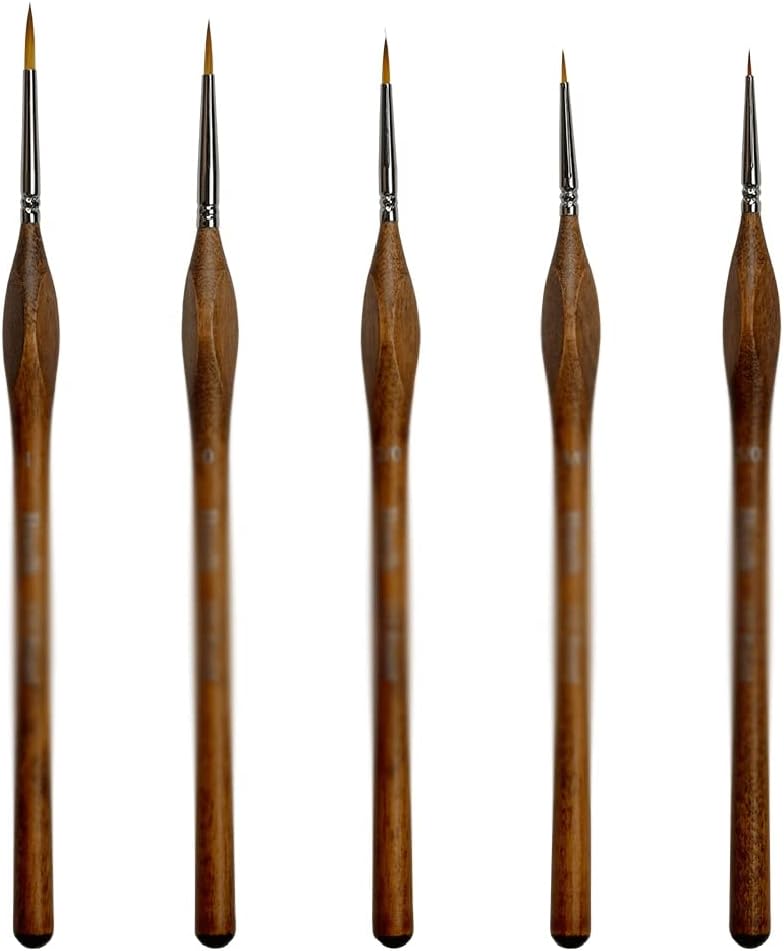 Hair Wood Handle Watercolor Artist Acrylic Art Supplies Paint Brush,D-1,D-1