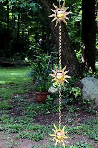 Good Directions 470P-8 Sunburst Rain Chain, 8-1/2 Feet Long, Extra Large Figures, 100% Pure Copper #TOP6