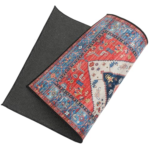 UPKOCH Alfombra Resistente Bohemia de Poliéster 50x80 Cm Lavable Diseño Étnico y Estilo Boho y para Dormitorio y Hotel