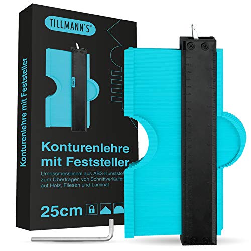 Konturenlehre mit Feststeller | Kontur-Vervielfältigungslehre mit Schloss | anzeichnen Werkzeug zum Duplizieren von unregelmäßigen Formen | Contour Gauge 25cm Cover