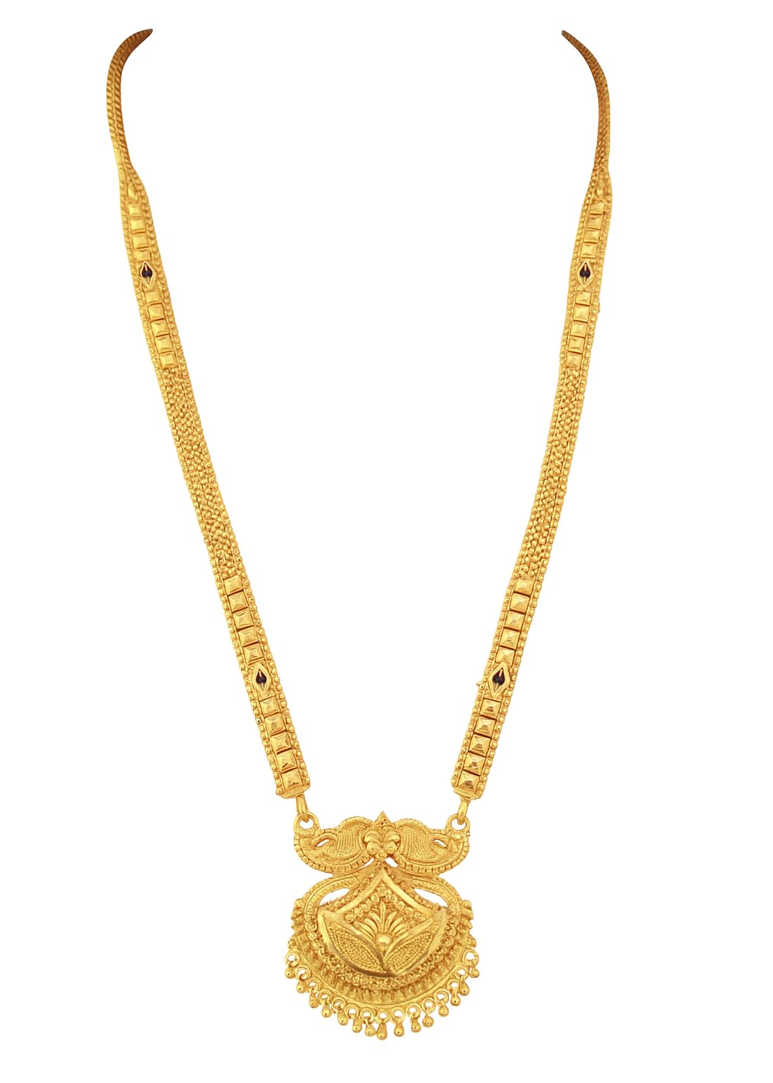 Gold Plated Long Chain Black Beads Mangalsutra Tali/Tanmaniya/Nallapusalu MangalSutra for Women and Girls