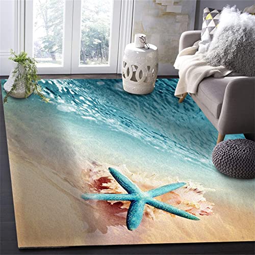 Tapete Decorativo temático marino 4x5ft anti deslizante miniatura 3