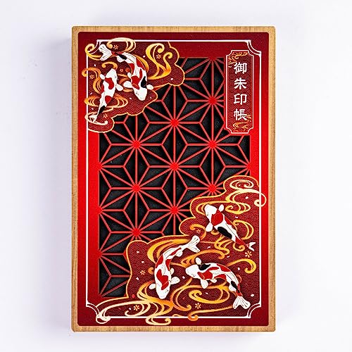 木製表紙 御朱印帳 赤鯉 174827363