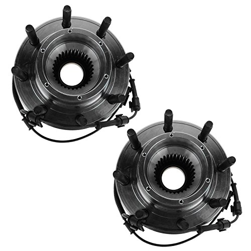 Image of TRQ Front Left and Right Wheel Bearing and Hub Assembly 2 Piece Set 4WD SRW Compatible with 2011-2016 Ford F250 /F350 Super Duty 4x4 SRW