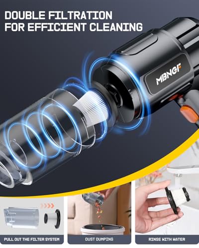 Car Vacuum Portable Cordless, 35000PA High Power Suction & Blower, Wireless Handheld Vacuum Cleaner for Car, Home, Office, Pet(Starburst Black)