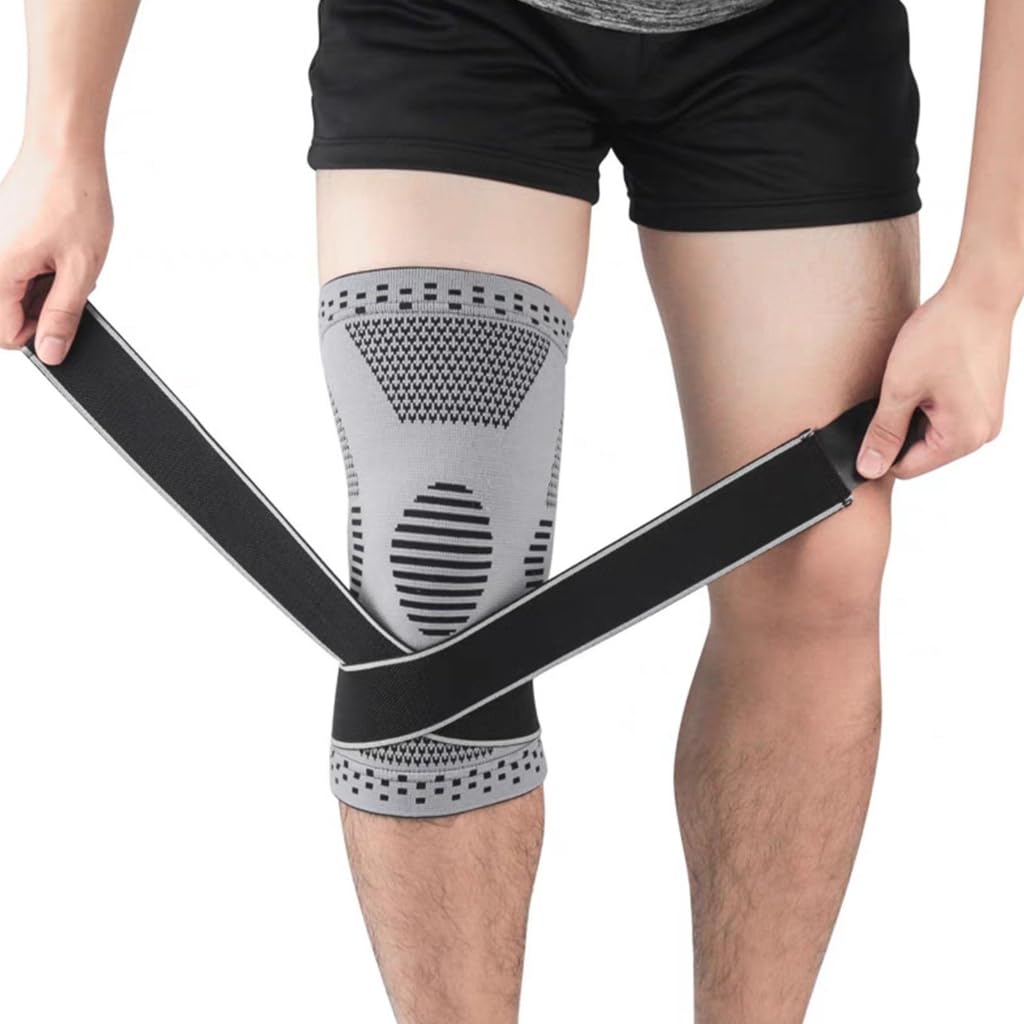 GMBYLBY Knee Brace With Strap For Compression Sleeve Joint Relief Working Running