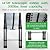 YSMN 14.5 FT Telescoping Ladders Heavy Duty Aluminum Collapsible Ladder Load Bearing 330 LBS Extension Ladders Applicable to Household Use Outdoor Work