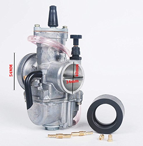 SaferCCTV PWK Carburetor Carb with Jet Compatible with Motorcycle Scooters Dirt Bike ATV (Compatible with Yamaha Honda Suzuki Kawasaki GASGAS BSA BULTACO 2 Stroke /2 Cycle Bikes