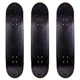 Cal 7 Blank Maple Skateboard Decks (Black, 8.25 inch)