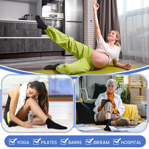 Image of Liitrsh 60 or 150 Pairs Pilates Grip Socks Bulk Unisex Non Slip Yoga Grippy Socks Woman for Adults Yoga Pilates Hospital