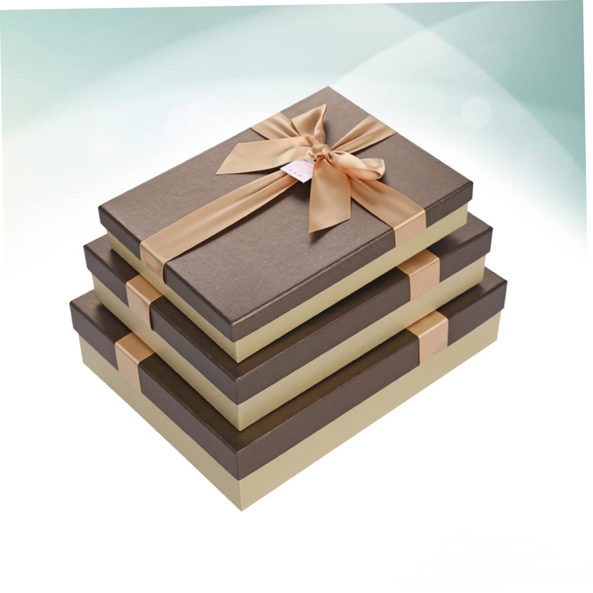SOLUSTRE 3stücke Rechteckige Geschenkboxen Aus Pappe Für Kleidung Schals Und Shirts Mit Goldener Basis Und Kaffee-lid Für Geburtstagsgeschenke s