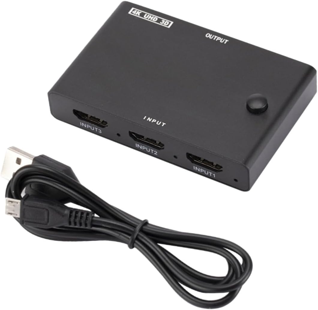 OSALADI Manual Video Splitter Design for Seamless Video Output for Laptops Tvs and Gaming Consoles High-Speed Cable Included