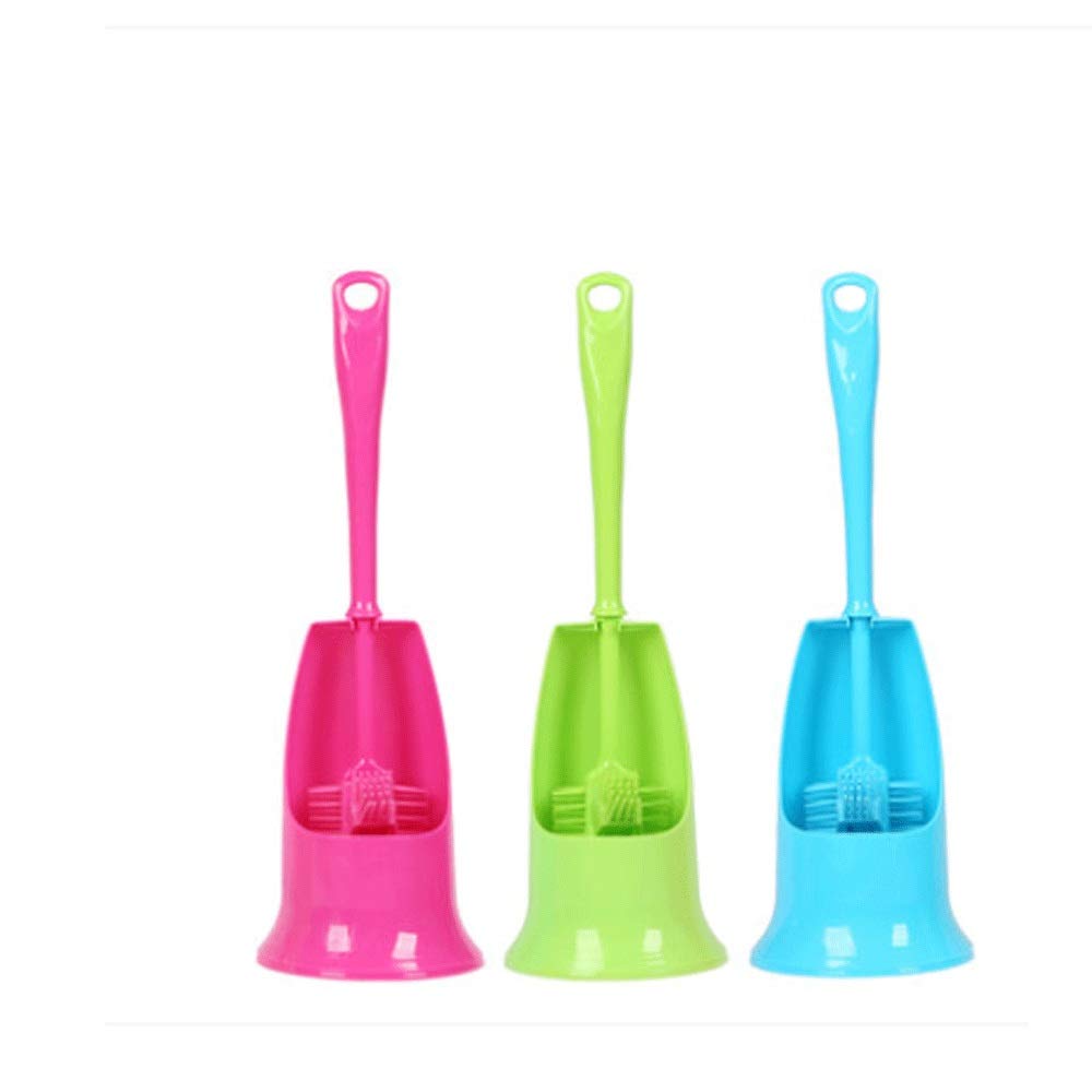 Scopino e supporto for WC, set di spazzole for WC, kit di spazzole for pulizia WC in silicone con setole morbide(C)