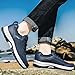 Men's Fashionable Casual Outdoor Hiking Running Sneakers Comfortable Athletic Footwear for Active (Blue, 10.5)