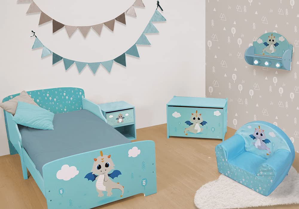 FUN HOUSE 713338 Leon Le Dragon Etagère Porte Manteau pour Enfant H.33 X L.45 X P.14 cm
