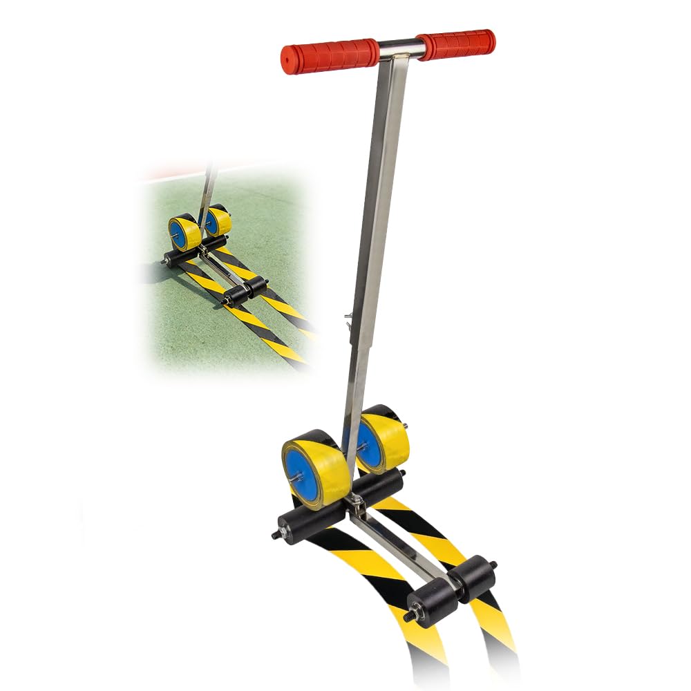 BAUSATZ Máquina de striping de estacionamiento, con kit circular, máquinas de tiras de línea de campo de juego ajustables, máquina de cinta de línea de cancha de baloncesto (JCBJDHXJ01)