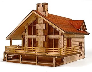 Desktop Wooden Model Kit Garden House A with a large deck by YOUNGMODELER